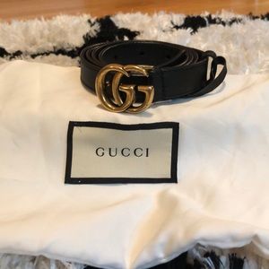 Women’s thin GG Gucci belt